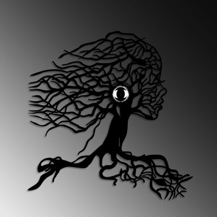 Aplique de pared TREE WOMAN 1xE27/40W/230V negro