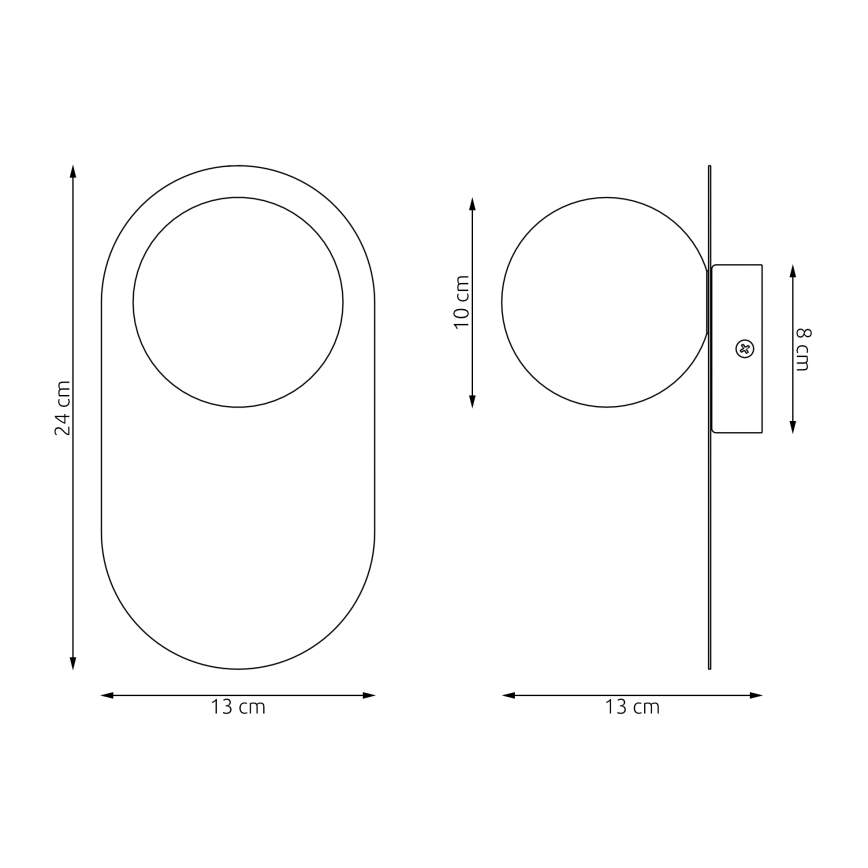 Aplique de pared VIVA 1xG9/8W/230V blanco