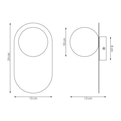 Aplique de pared VIVA 1xG9/8W/230V gris
