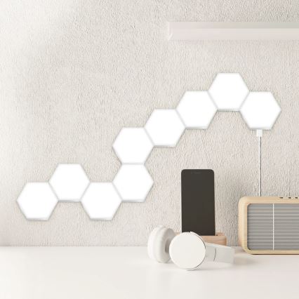 SET 9x LED RGBW Aplique decorativo LED regulable MAYA/1W/230V + control remoto