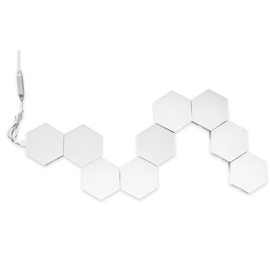 SET 9x LED RGBW Aplique decorativo LED regulable MAYA/1W/230V + control remoto