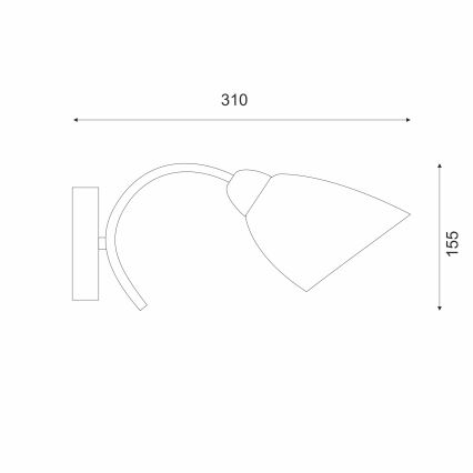 Aplique DONNA 1xE27/60W/230V pátina