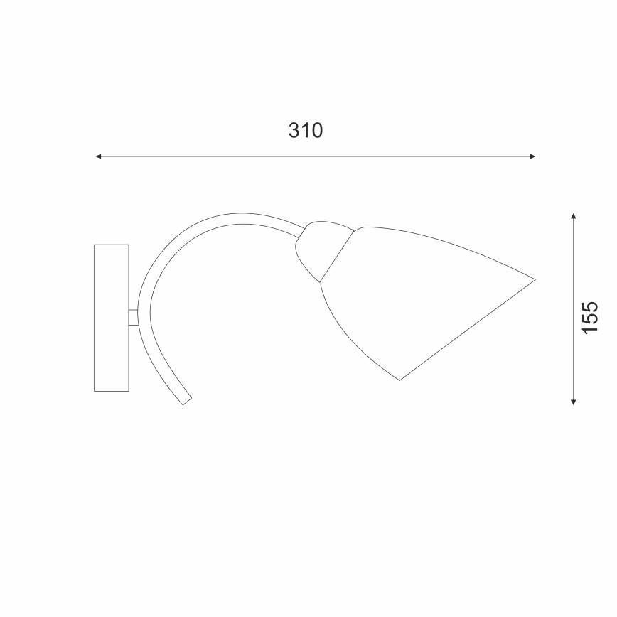Aplique DONNA 1xE27/60W/230V pátina