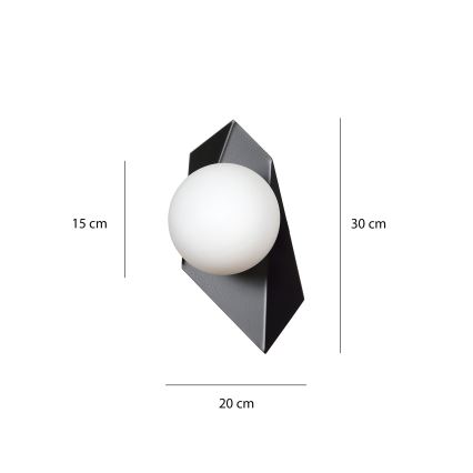 Aplique DRIFTON 1xE14/10W/230V negro