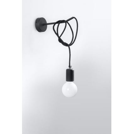 Aplique EDISON 1xE27/60W/230V negro