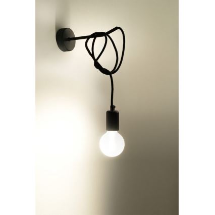 Aplique EDISON 1xE27/60W/230V negro