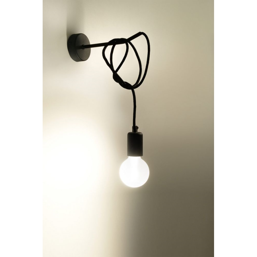 Aplique EDISON 1xE27/60W/230V negro