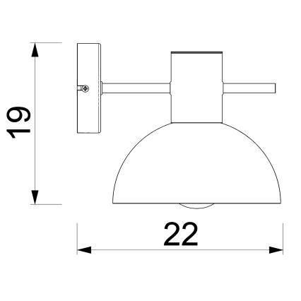 Aplique ESTATE MINI 1xE27/15W/230V negro