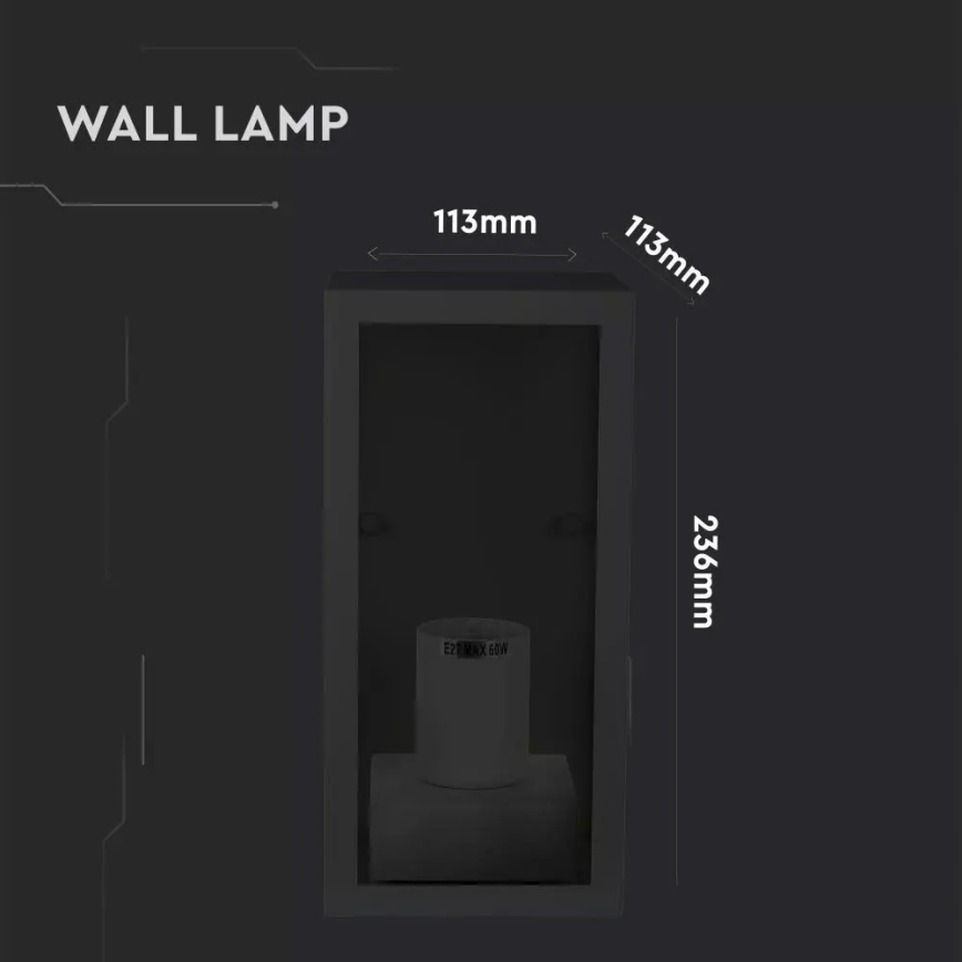 Aplique exterior 1xE27/60W/230V IP44