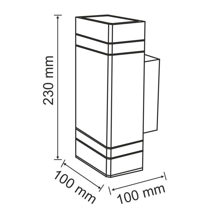 Lámpara de pared exterior GILBERT 2xGU10/10W/230V IP44