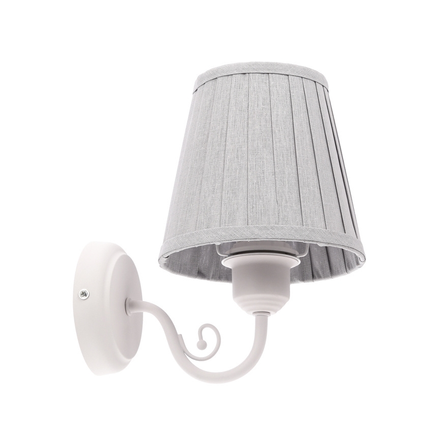 Aplique FIREZ 1xE27/40W/230V blanco/gris