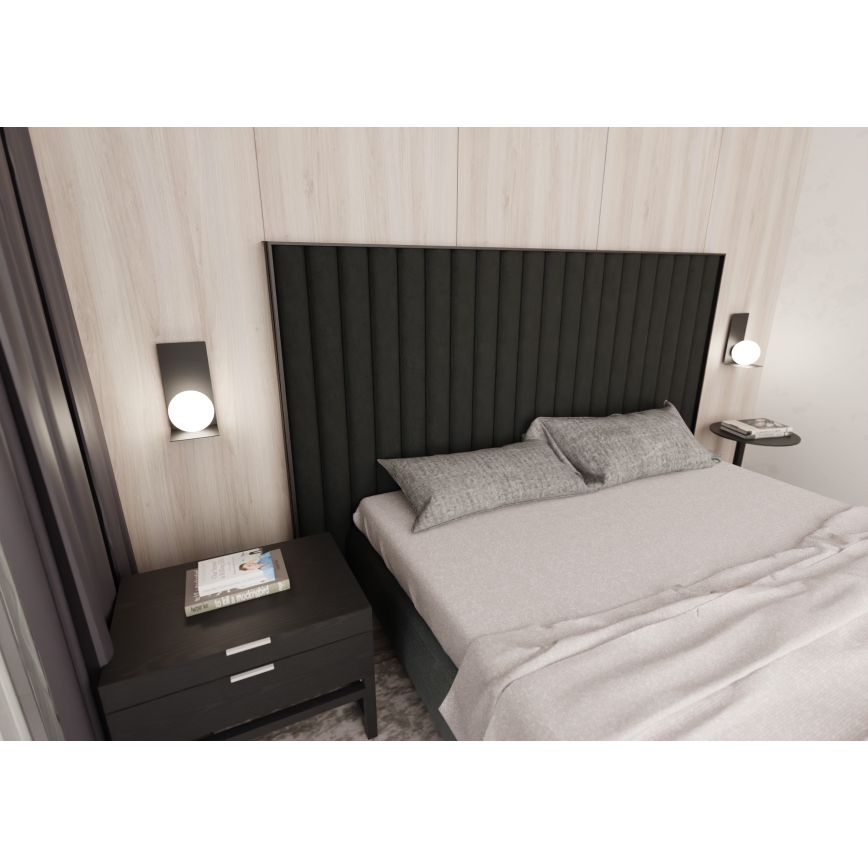 Aplique FORM 1xE14/10W/230V negro