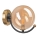 Aplique GEORGIA 1xE14/5W/230V dorado/ahumado beige