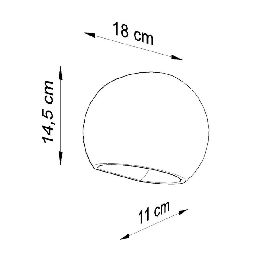 Aplique GLOBE 1xE27/60W/230V blanco