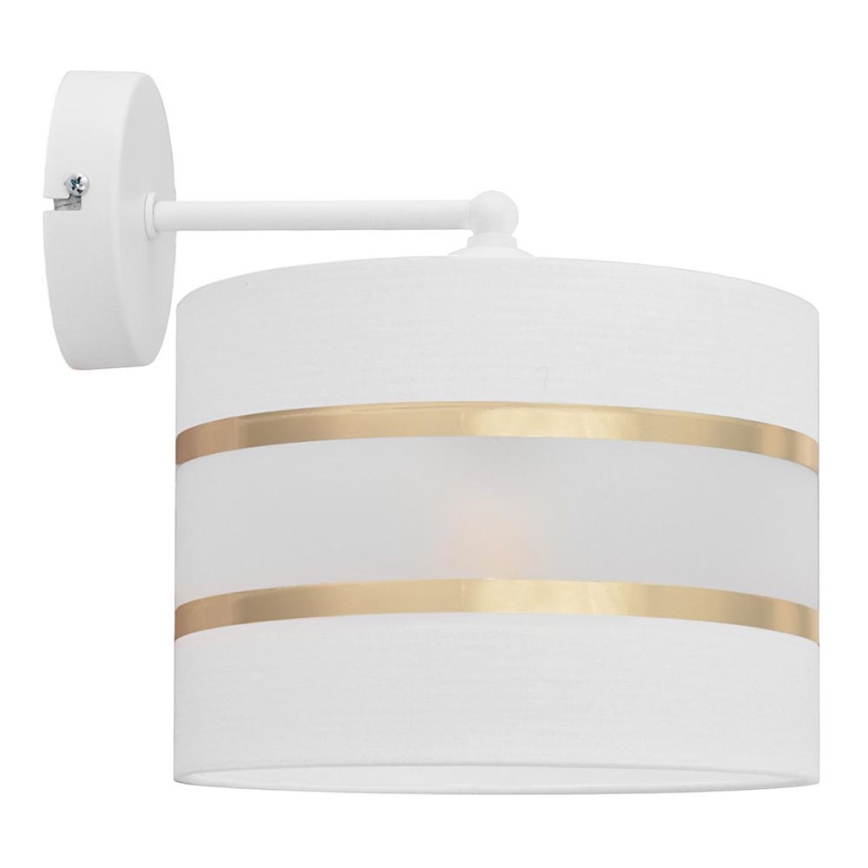 Aplique HELEN 1xE27/15W/230V blanco/dorado