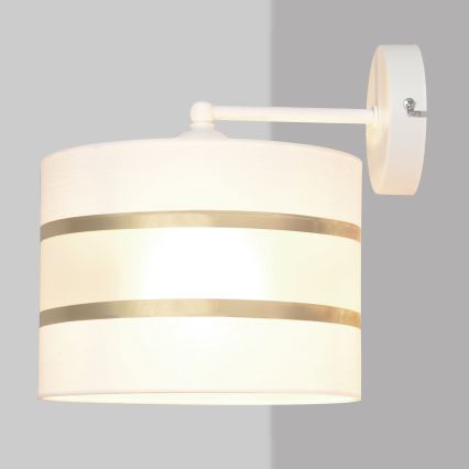 Aplique HELEN 1xE27/15W/230V blanco/dorado