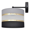 Aplique HELEN 1xE27/15W/230V negro/gris/dorado