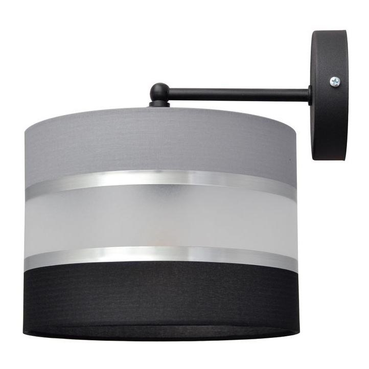 Aplique HELEN 1xE27/15W/230V negro/gris/plata