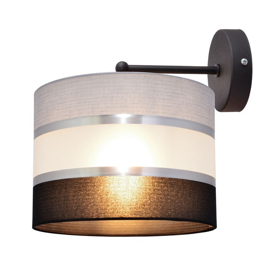 Aplique HELEN 1xE27/15W/230V negro/gris/plata
