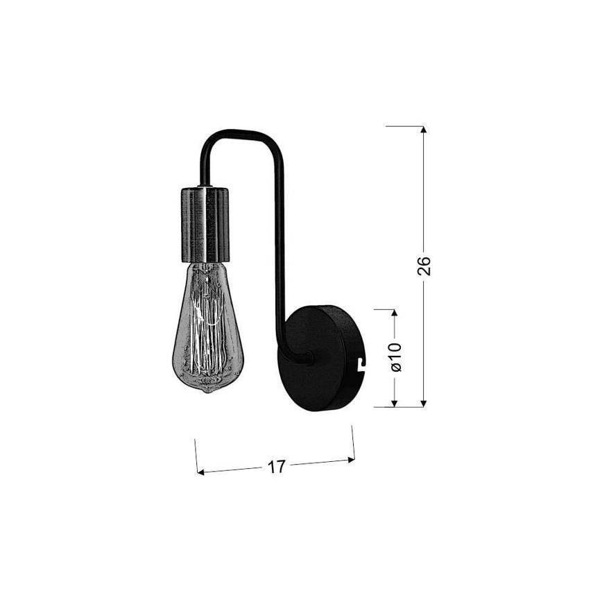 Aplique HERPE 1xE27/60W/230V