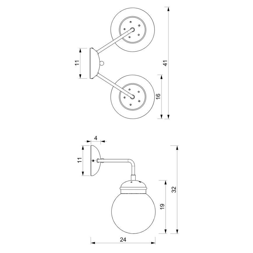 Aplique HYDRO 2 2xE14/60W