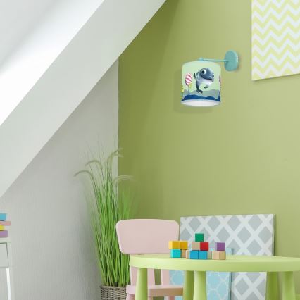 Aplique infantil DOLPHIN 1xE27/60W/230V