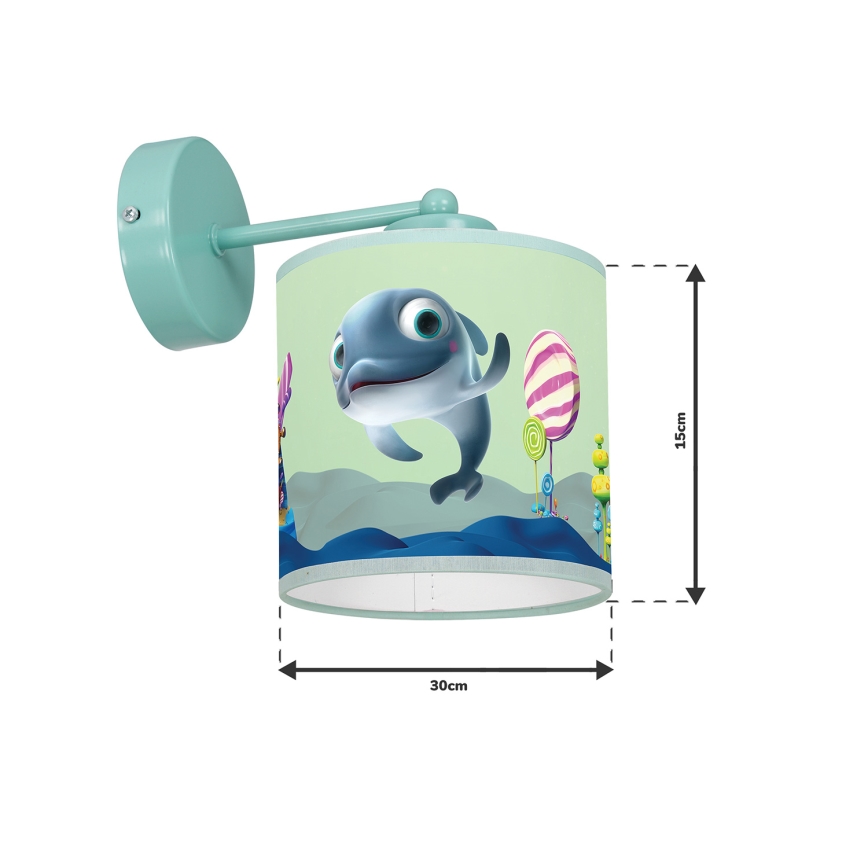 Aplique infantil DOLPHIN 1xE27/60W/230V