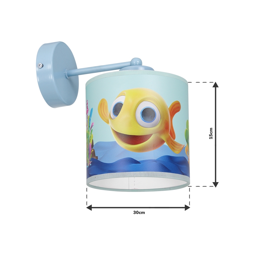 Aplique infantil FISH 1xE27/60W/230V