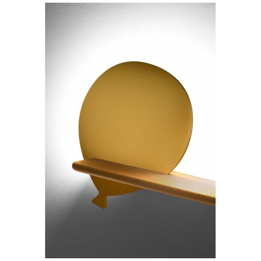 Aplique infantil LED con estante BALLOON LED/4W/230V amarillo/madera