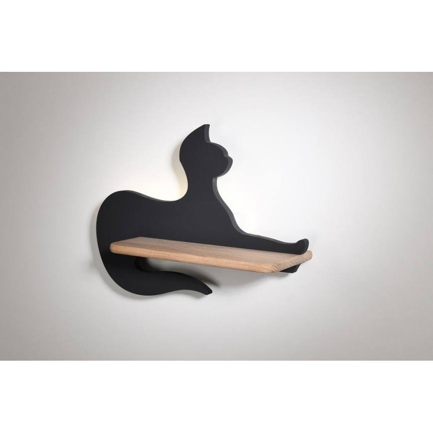Aplique infantil LED con estante BLACK CAT LED/5W/230V