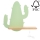 Aplique infantil LED con estante CACTUS LED/4W/230V verde/madera