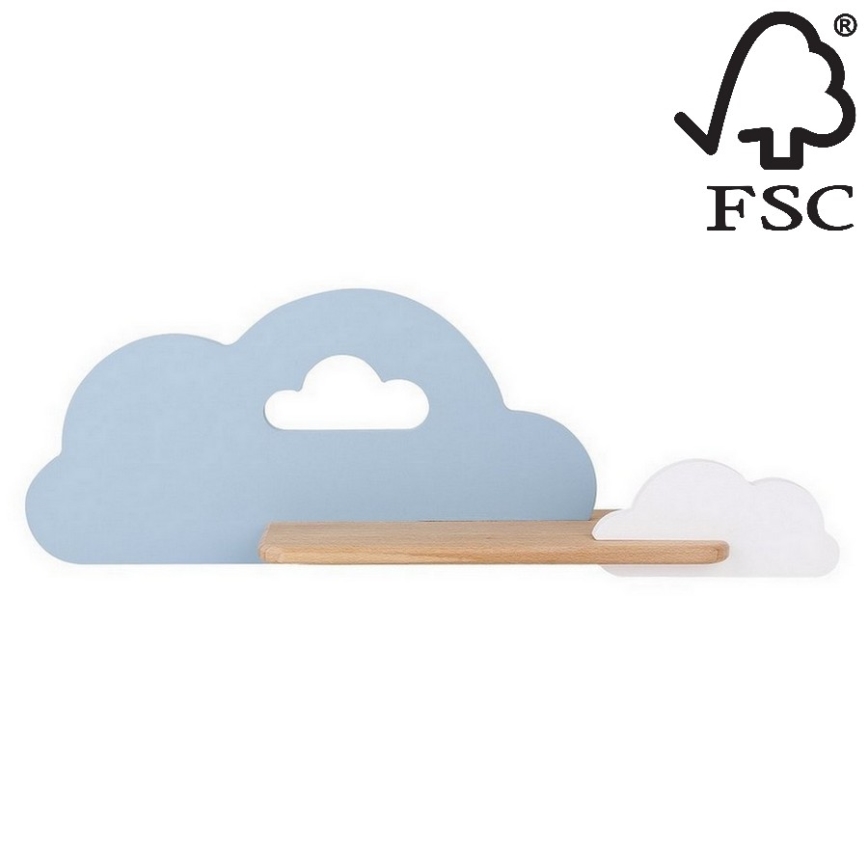 Aplique infantil LED con estante CLOUD LED/5W/230V azul/blanco