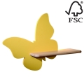 Aplique infantil LED con estante MARIPOSA LED/5W/230V amarillo/madera