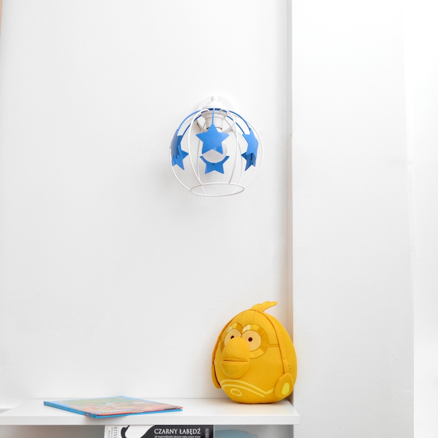 Aplique infantil STARS 1xE27/15W/230V azul/blanco