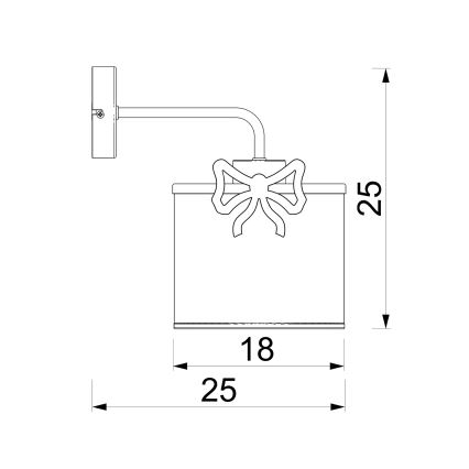 Aplique infantil SWEET 1xE27/15W/230V blanco/Arco