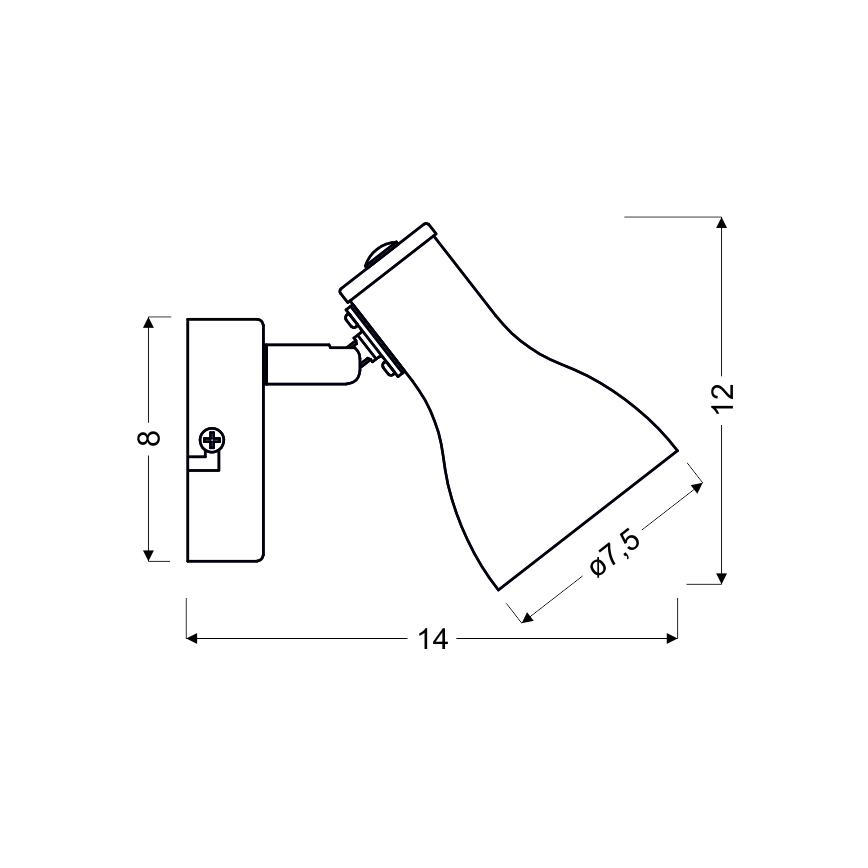 Aplique JULIE 1xE14/40W/230V gris
