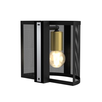Aplique KAGA 1xE27/60W/230V negro/dorado