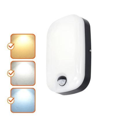 LED Lámpara de pared exterior con sensor de movimiento y crepuscular BAVANO LED/15W/230V 3000/4000/5700K IP54