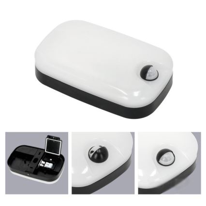 LED Lámpara de pared exterior con sensor de movimiento y crepuscular BAVANO LED/15W/230V 3000/4000/5700K IP54