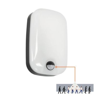 LED Lámpara de pared exterior con sensor de movimiento y crepuscular BAVANO LED/15W/230V 3000/4000/5700K IP54