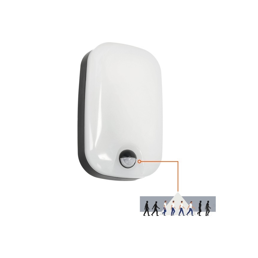 LED Lámpara de pared exterior con sensor de movimiento y crepuscular BAVANO LED/15W/230V 3000/4000/5700K IP54