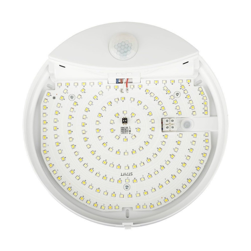 Aplique LED de baño con sensor SAMSUNG CHIP LED/15W/230V 3000/4000/6000K IP44 blanco