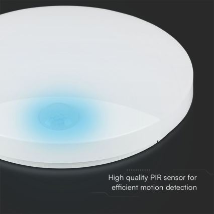 Aplique LED de baño con sensor SAMSUNG CHIP LED/15W/230V 3000/4000/6000K IP44 blanco