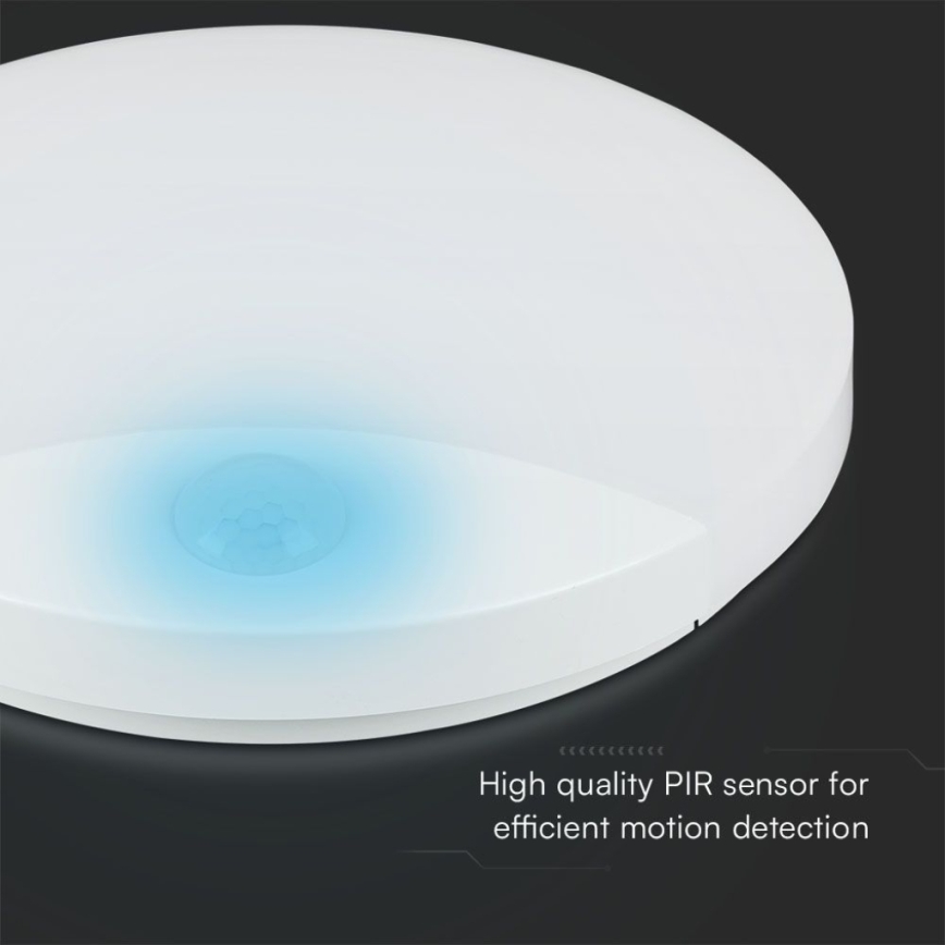 Aplique LED de baño con sensor SAMSUNG CHIP LED/15W/230V 3000/4000/6000K IP44 blanco