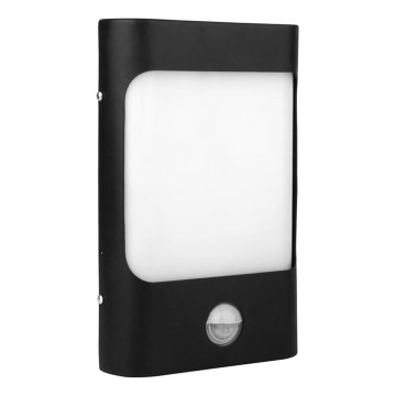 Aplique LED de exterior con sensor CORDOBA LED/9W/230V IP44 negro