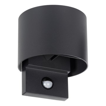 Aplique LED de exterior con sensor de movimiento y crepúsculo REKA LED/7W/230V IP54 antracita redondo