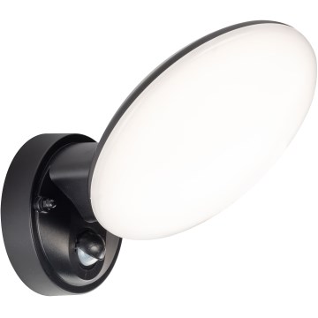 Aplique LED de exterior con sensor de movimiento y de crepúsculo OLAF LED/10W/230V IP44 negro