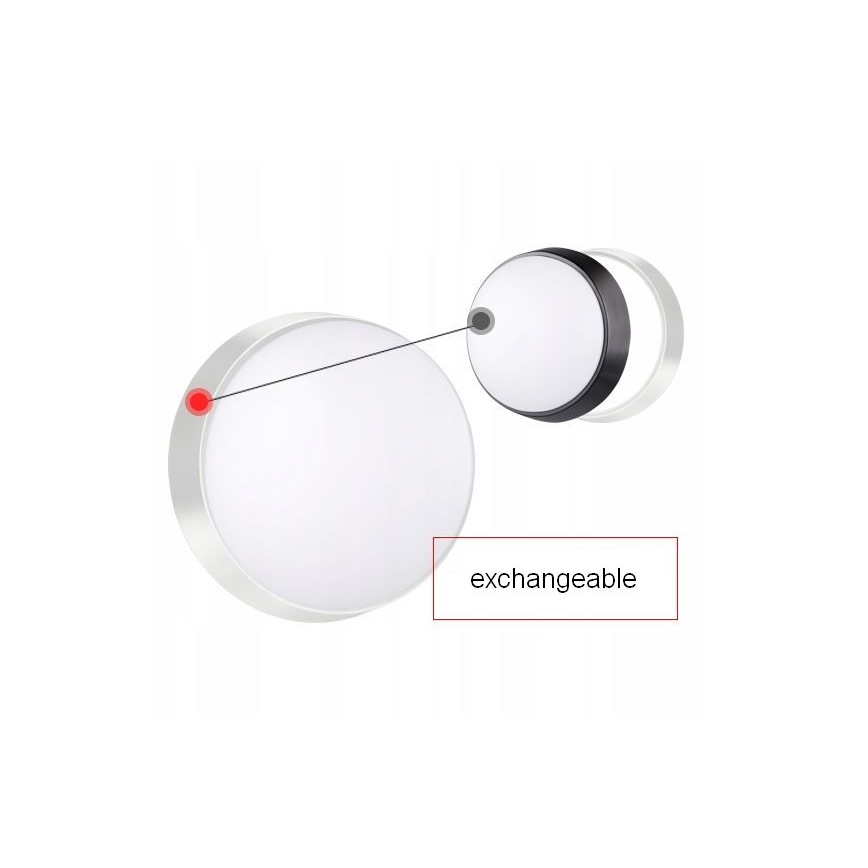 Aplique LED de exterior con sensor LED/15W/230V 4000K IP65