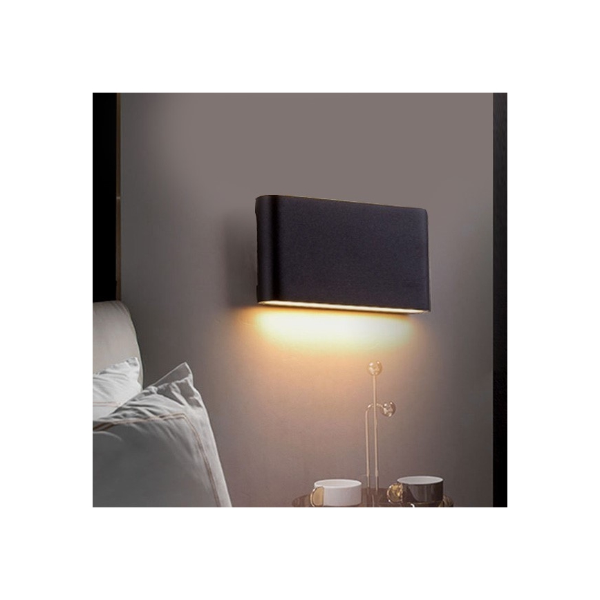 Aplique LED de exterior FLOW LED/9W/230V IP54 4000K negro