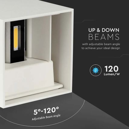 Aplique LED de exterior LED/11W/230V 4000K IP65 blanco